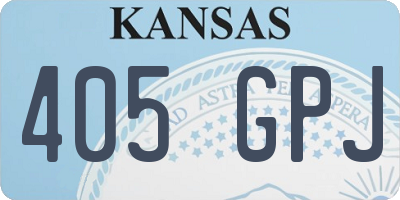 KS license plate 405GPJ
