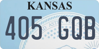 KS license plate 405GQB
