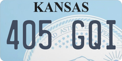 KS license plate 405GQI