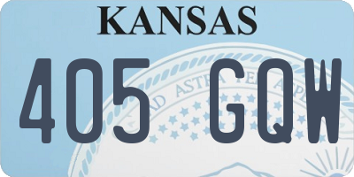 KS license plate 405GQW