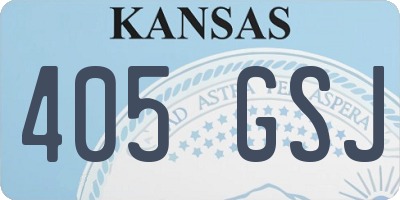 KS license plate 405GSJ