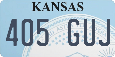 KS license plate 405GUJ