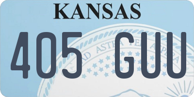 KS license plate 405GUU