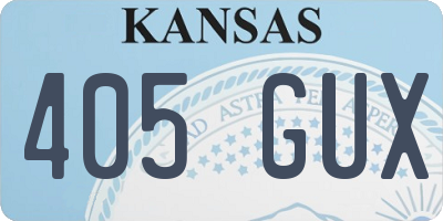 KS license plate 405GUX