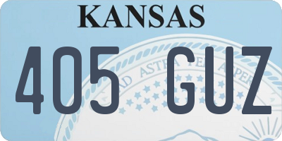 KS license plate 405GUZ