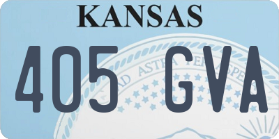 KS license plate 405GVA