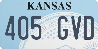 KS license plate 405GVD