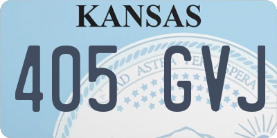 KS license plate 405GVJ