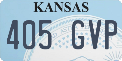 KS license plate 405GVP