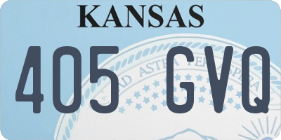 KS license plate 405GVQ