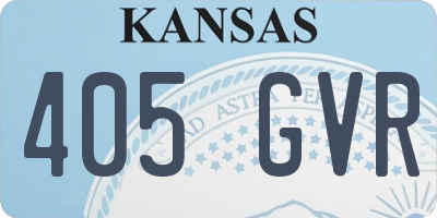 KS license plate 405GVR
