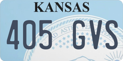 KS license plate 405GVS