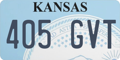 KS license plate 405GVT
