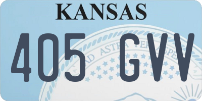 KS license plate 405GVV
