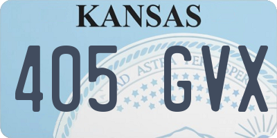KS license plate 405GVX