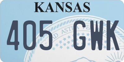 KS license plate 405GWK