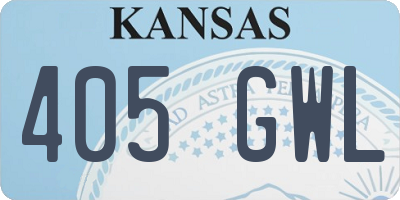 KS license plate 405GWL