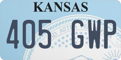 KS license plate 405GWP