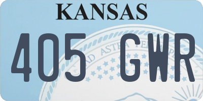 KS license plate 405GWR