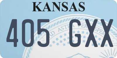KS license plate 405GXX