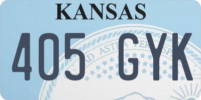 KS license plate 405GYK