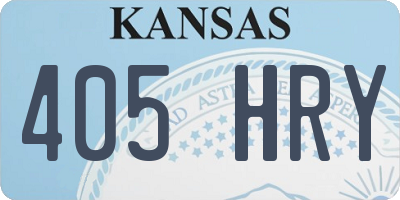 KS license plate 405HRY