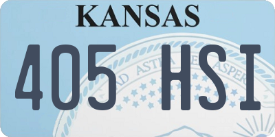 KS license plate 405HSI