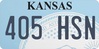 KS license plate 405HSN