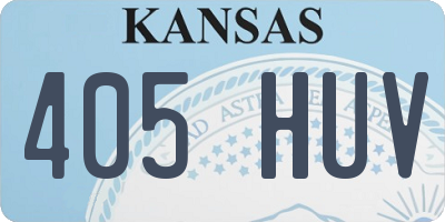 KS license plate 405HUV