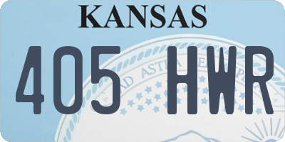 KS license plate 405HWR