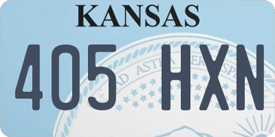KS license plate 405HXN