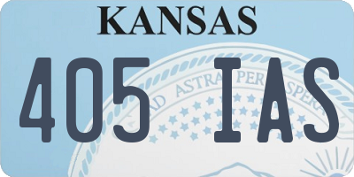 KS license plate 405IAS