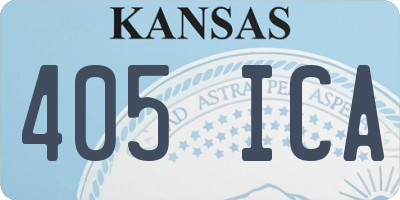 KS license plate 405ICA