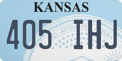 KS license plate 405IHJ