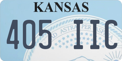 KS license plate 405IIC