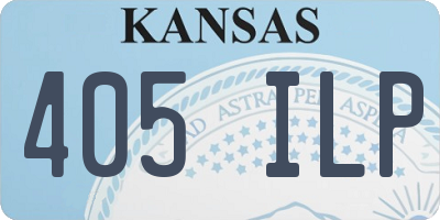 KS license plate 405ILP