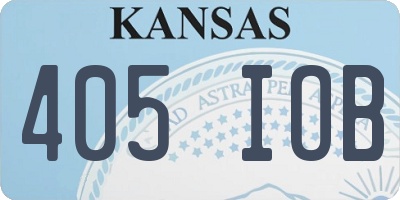 KS license plate 405IOB