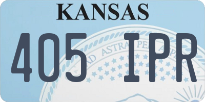 KS license plate 405IPR
