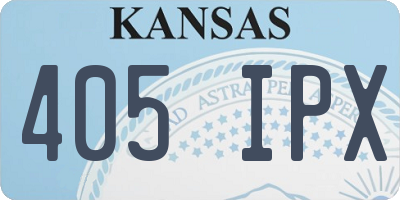 KS license plate 405IPX