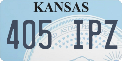 KS license plate 405IPZ