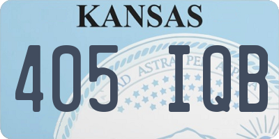 KS license plate 405IQB