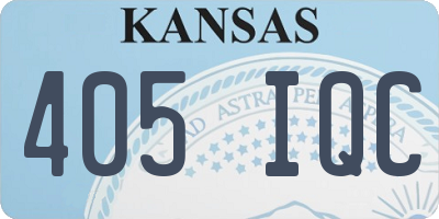 KS license plate 405IQC
