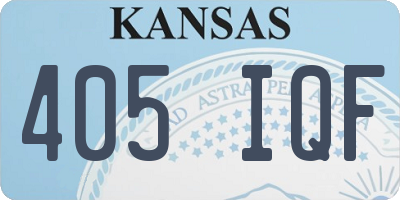 KS license plate 405IQF