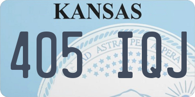 KS license plate 405IQJ