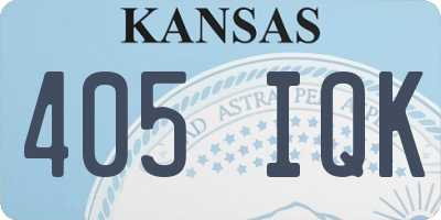 KS license plate 405IQK