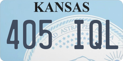 KS license plate 405IQL