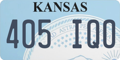 KS license plate 405IQO