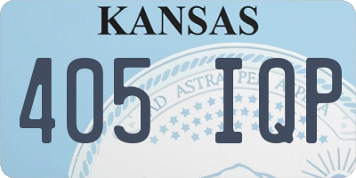 KS license plate 405IQP