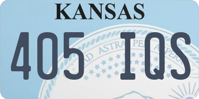 KS license plate 405IQS