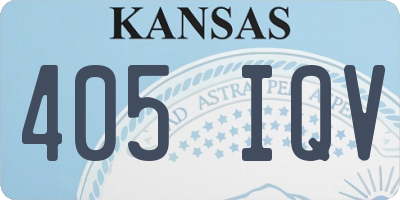 KS license plate 405IQV